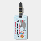 Molkerei-und Nuss-Allergie-Alarm-Haifisch für Gepäckanhänger (Vorderseite vertikal)