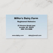 Molkerei Visitenkarte (Rückseite)