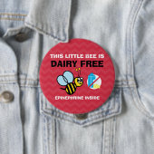 Molkereifreie Bienen-personalisierter Button (Beispiel)