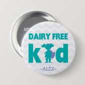 Molkereifreier Superheld-Mädchen-Knopf Button (Vorne & Hinten)