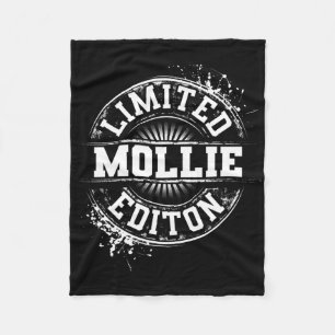 Mollie limitierte Auflage lustiger personalisierte Fleecedecke