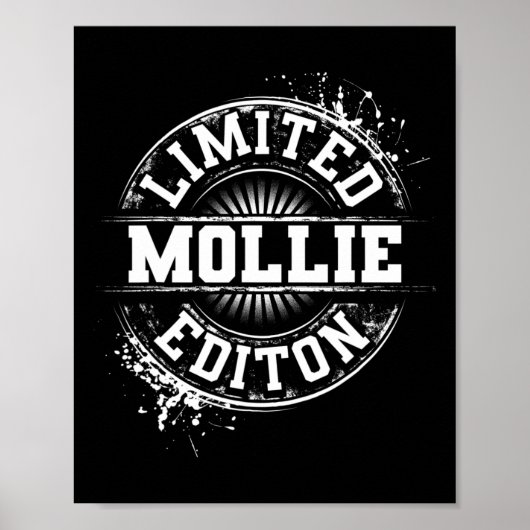 Mollie limitierte Auflage lustiger personalisierte Poster (Vorne)
