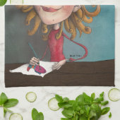 Mollie und die Katze Geschirrtuch (Gefaltet)