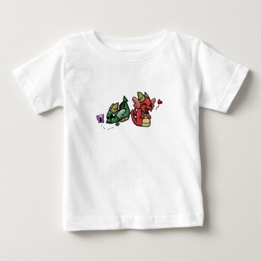 Mollige Drachen Baby T-shirt (Vorderseite)