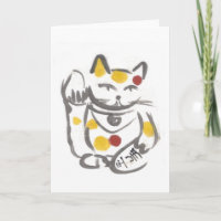 Mollige glückliche Katzen-leere Karte