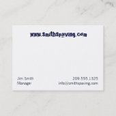 Mollige Visitenkarte der Höchstgeschwindigkeits-55 (Rückseite)