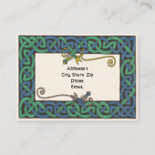 Mollige Visitenkarten der keltischen Schlange Visitenkarte (Rückseite)