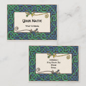 Mollige Visitenkarten der keltischen Schlange Visitenkarte (Vorne/Hinten)