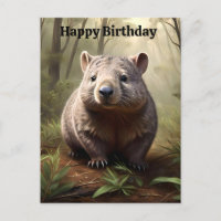 Molliger brauner australischer Wombat, Geburtstags