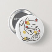 Molliger Maneki Neko Knopf Button (Vorne & Hinten)