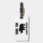 Molliges Einhorn-Nashorn Gepäckanhänger (Vorderseite vertikal)