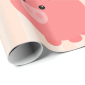 Molliges Schwein mit Rosa Stripes Geschenkpapier (Rolleneckpunkt)