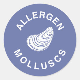 Molluscs Allergen-Warnung Runder Aufkleber