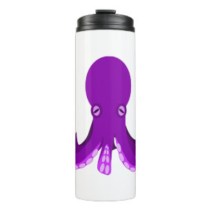 Mollusk Octopus Lila Tentacles Ocean Animal Thermosbecher