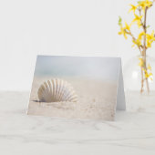 Mollusk Seashell Karte (Gelbe Blume)