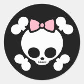 Molly Bow Runder Aufkleber (Vorderseite)