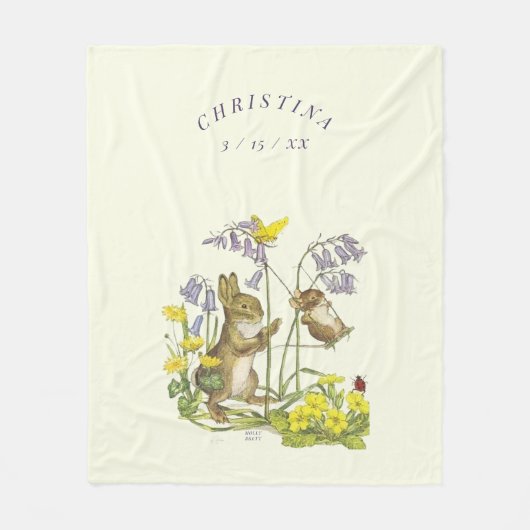 Molly Brett Momma Rabbit Baby Swing LadyBug Fleecedecke (Vorderseite)