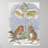 Molly Brett Singing Red Robin Mouse Violin Poster (Vorne)