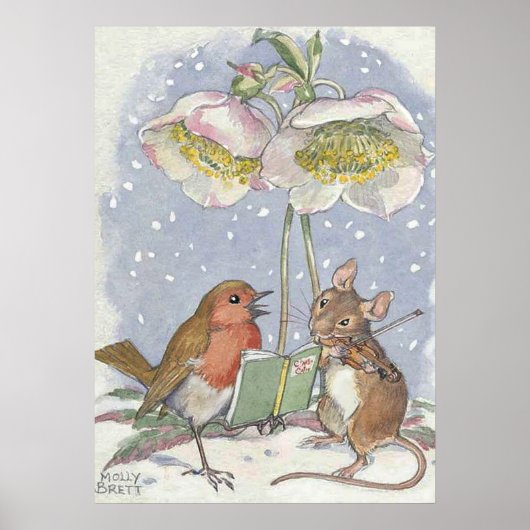 Molly Brett Singing Red Robin Mouse Violin Poster (Vorne)