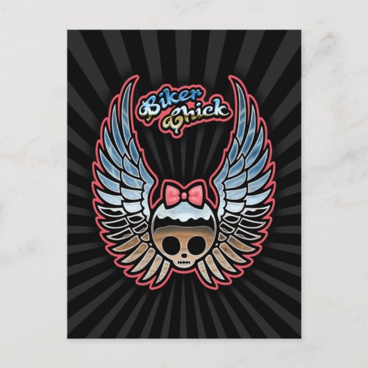 Molly Chrome Bike Postkarte (Vorderseite)