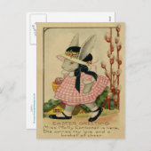 Molly Cottontail Oster Feiertagspostkarte (Vorne/Hinten)