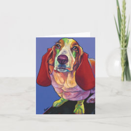 Molly die Dachshund-Therapie-Hundekarte durch Karte