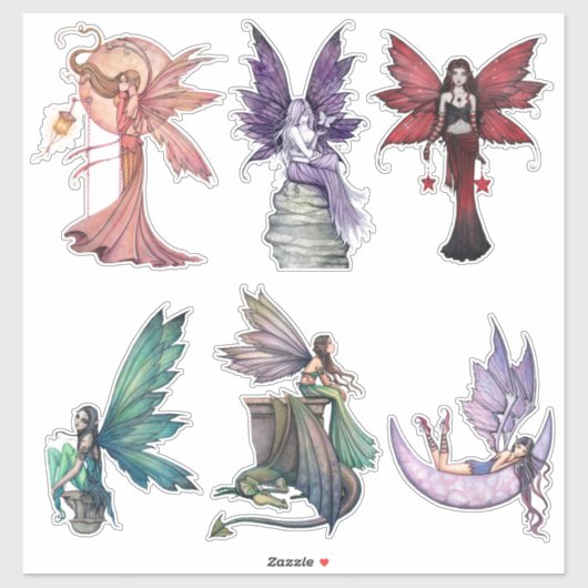 Molly Harrison Fairy Stickers Fantasy Art Fairies Aufkleber (Blatt)