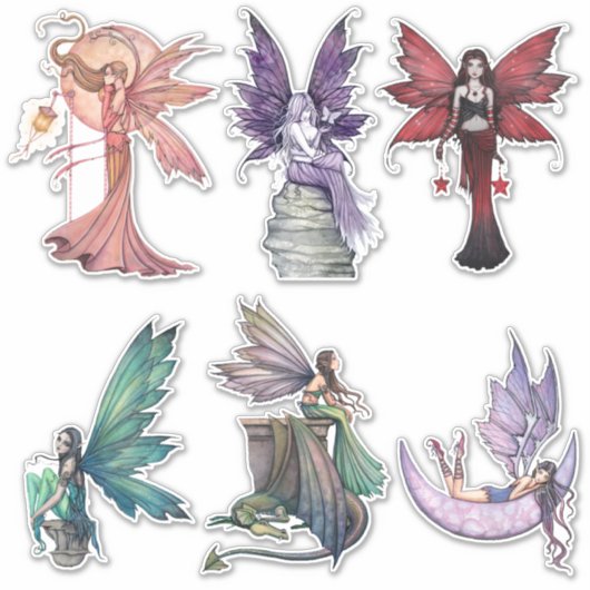 Molly Harrison Fairy Stickers Fantasy Art Fairies Aufkleber (Vorderseite)