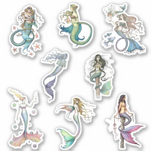 Molly Harrison Mermaid Art Stickers Aufkleber (Vorderseite)