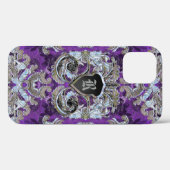 Molly Kourte Damask HÜBSCH Monogram Case-Mate iPhone Hülle (Rückseite (Horizontal))