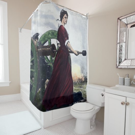 Molly-Krug - revolutionärer Kriegs-Patriot Duschvorhang (Beispiel)