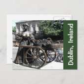 Molly Malone and Wheelbarrow Statue Ireland Card Postkarte (Vorne/Hinten)
