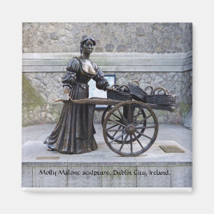 Molly Malone Skulptur, Dublin City, Irland Magnet