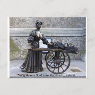 Molly Malone Skulptur, Dublin City, Irland Postkarte