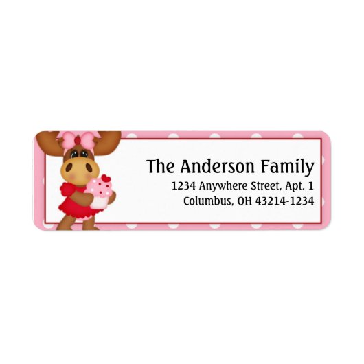 Molly Moose Valentine's Day Address Labels d3 (Vorne)