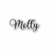 Molly Name - Handgeschriebene Kalligrafie Aufkleber (Vorderseite)