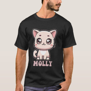 Molly Niedlich Kitty Cat Design for Girls Name Mol T-Shirt