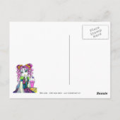 "Molly" Niedliche Regenbogen Soda Shop Fairy Postc Postkarte (Rückseite)