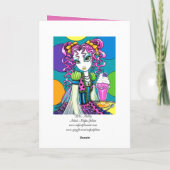 "Molly" Niedliche Regenbogen-Soda-Shop-Kühlkarte Karte (Rückseite)