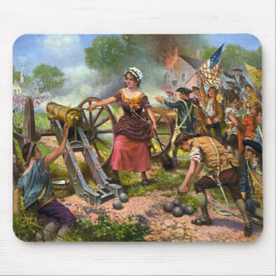 Molly Pitcher feuert Kanone bei der Schlacht von M Mousepad
