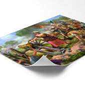 Molly Pitcher feuert Kanone bei der Schlacht von M Poster (Ecke)