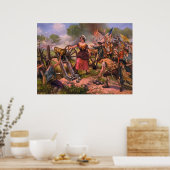 Molly Pitcher Firing Cannon bei der Schlacht von M Poster (Küche)