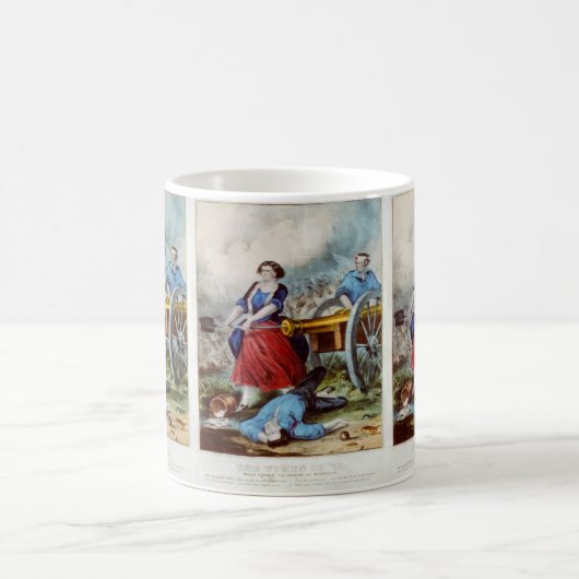 'Molly Pitcher' Revolutionskrieg Tasse (Mittel)