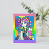 "Molly" Rainbow Soda Shop Couture Fairy Postcard Postkarte (Stehend Vorderseite)