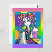 "Molly" Rainbow Soda Shop Couture Fairy Postcard Postkarte (Vorne/Hinten)