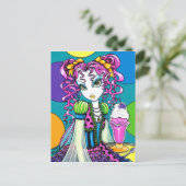 "Molly" Regenbogeneis Creme Fairy Postkarte (Stehend Vorderseite)