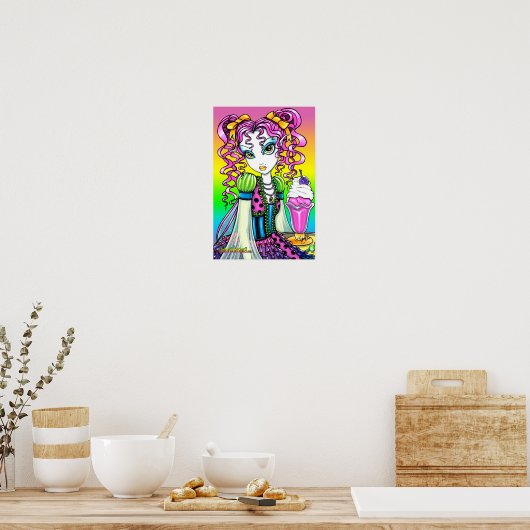 "Molly" Sherbet Ice Cream Rainbow Fairy Poster (Küche)