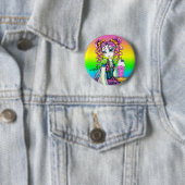 "Molly" Sorbett-Eiscreme-Regenbogen-Fee-Knopf Button (Beispiel)