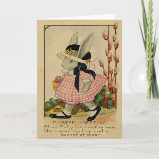 Molly-Waldkaninchen Ostern Feiertagskarte (Vorderseite)