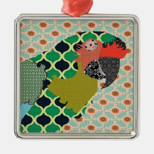 Mollymacaw-frohe Weihnacht-Verzierung Ornament Aus Metall